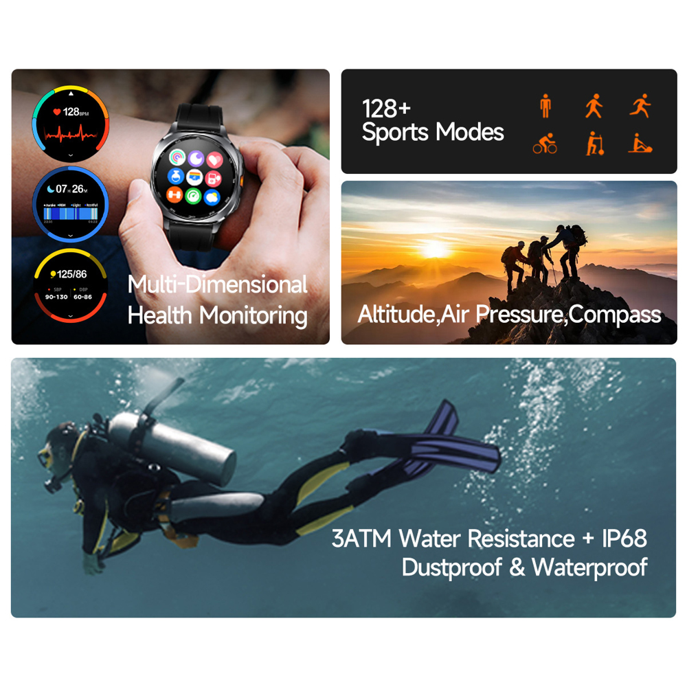 TS400 2025 New Amoled Smart Wa - Altimeter Compass Watch ulasan dan harga