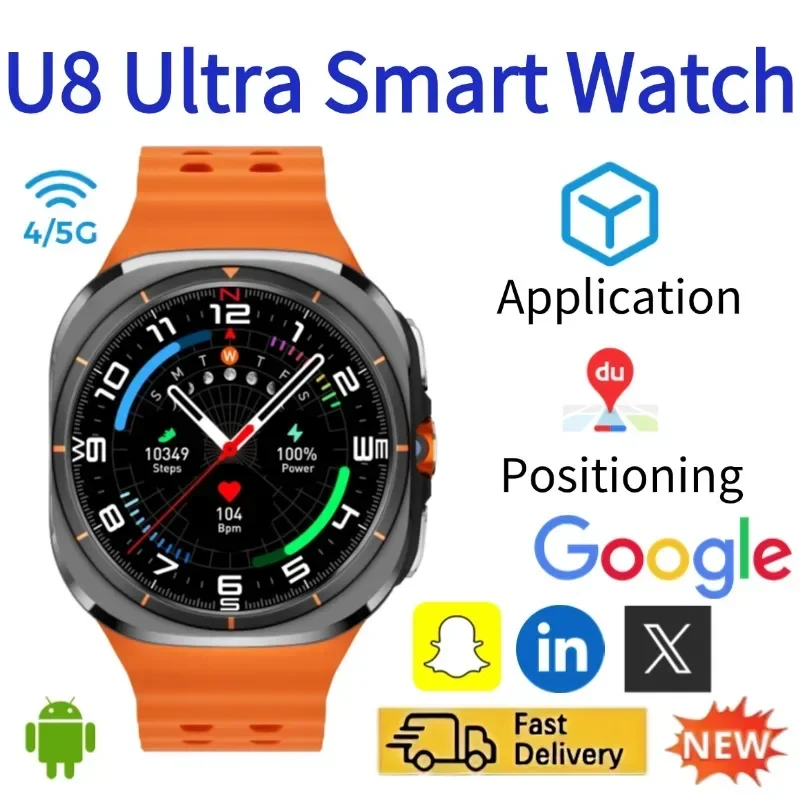 U8 Smart Watch 4G 5G Rotatable - Smartwatch Watches For Women With Gps ulasan dan harga