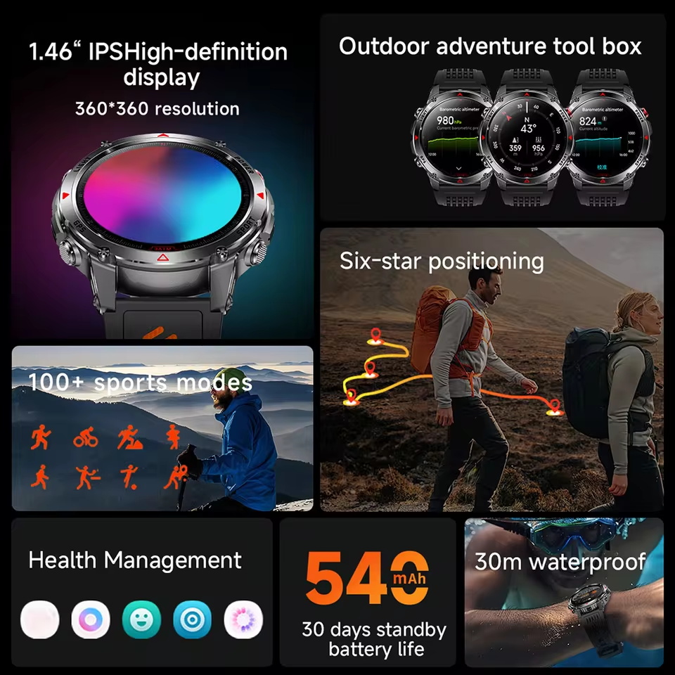Military Outdoor GPS Positioni - Altimeter Compass Watch ulasan dan harga