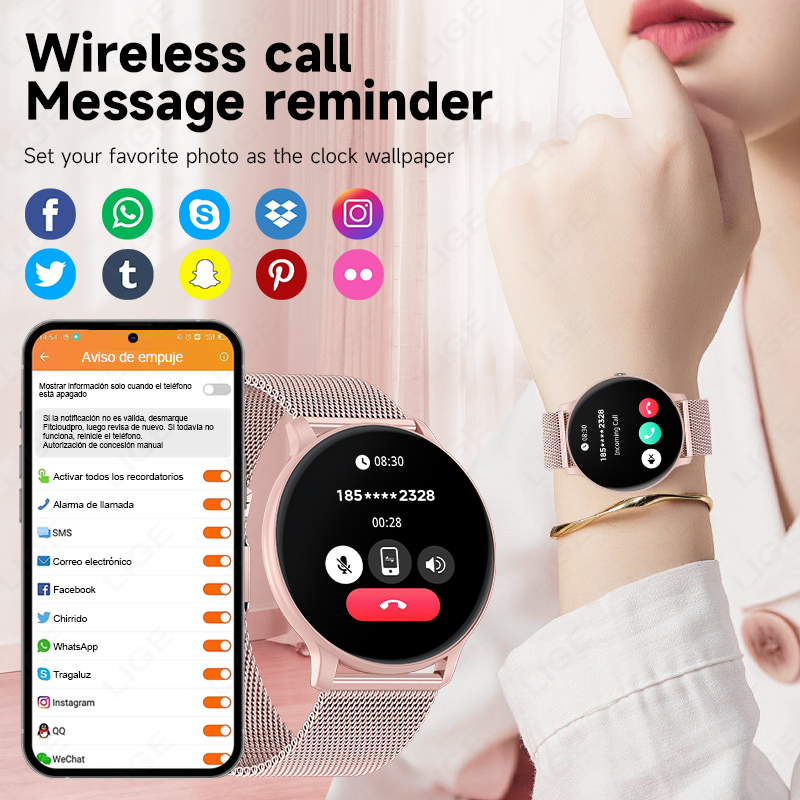 LIGE Waterproof Women Smart Wa - Watches Ladies Smartwatch ulasan dan harga