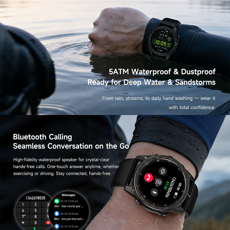New 5ATM Waterproof Smart Watc - Altimeter Compass Watch ulasan dan harga